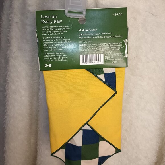 NEW Reversible Compass Dog and Cat Bandana - Dark Yellow - The Cuddle Collab M/L - Picture 6 of 8